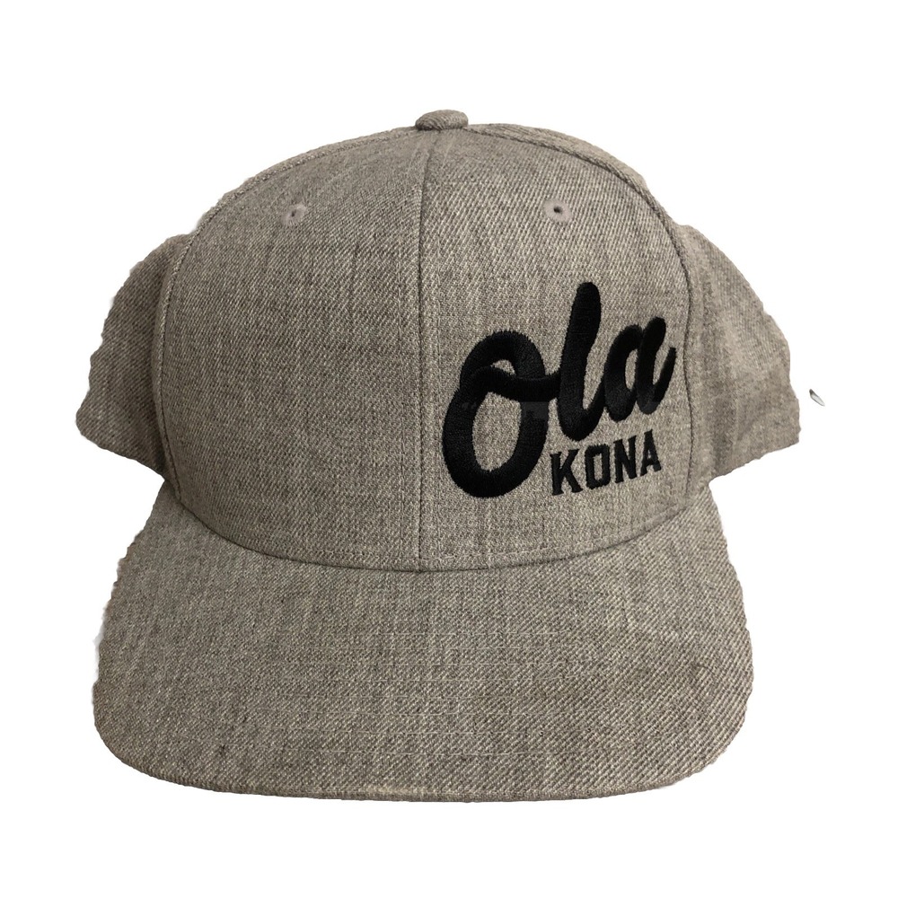 Men's Ola Kona Sport -Tek OSFA 'Hawaii County' Gray Hat. Adjustable Back